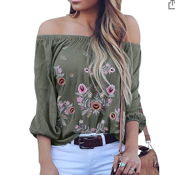 LAST ONE SALE black embroidered floral blouse - Picture 14 of 16